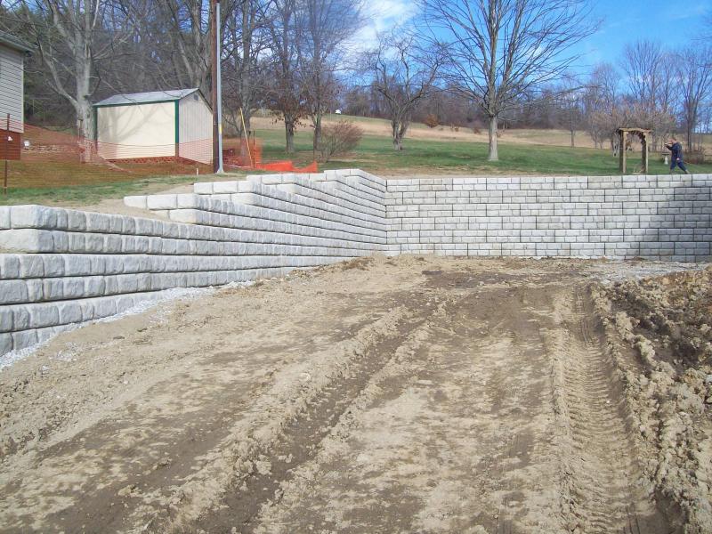 retaining wall, blough contracting, washington pa.
