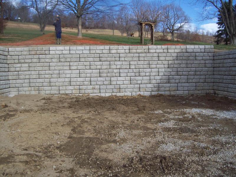 retaining wall, blough contracting, washington pa.